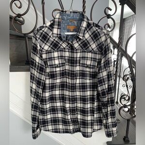 Women’s Jacks Girlfriend Flannel Long Sleeves 100% Cotton Shirt Size Small